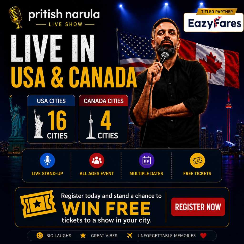 Register Now for a Chance to Win Tickets to Pritish Narula's USA & Canada Tour!
